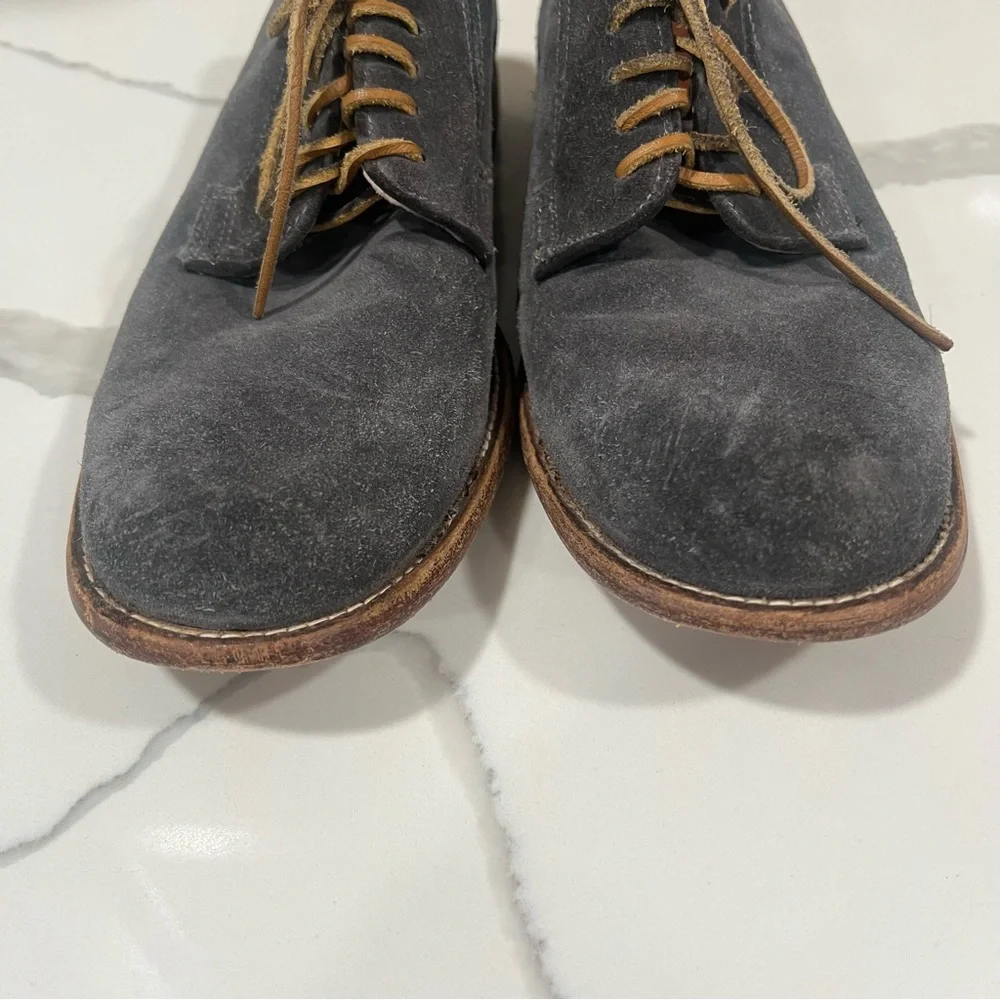 Frye Men's Gray Suede oxford Lace-Up Shoes‎ size 10 D casual dress shoes